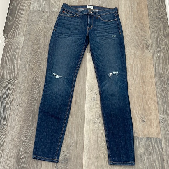 Hudson Super Skinny Mid-rise Distressed Crue Color Jeans- 26 W - Picture 6 of 16